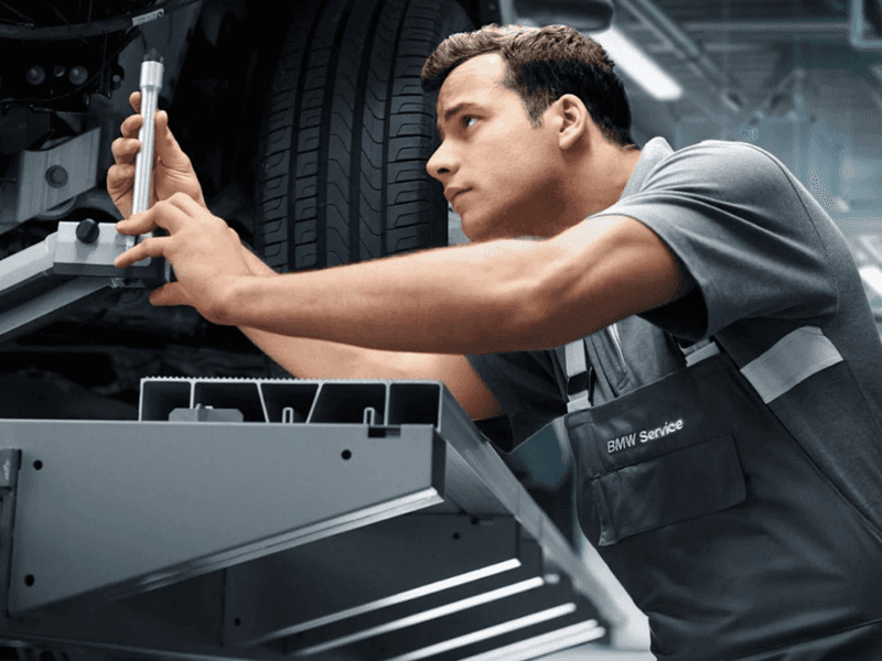 BMW alignment and service inspection
