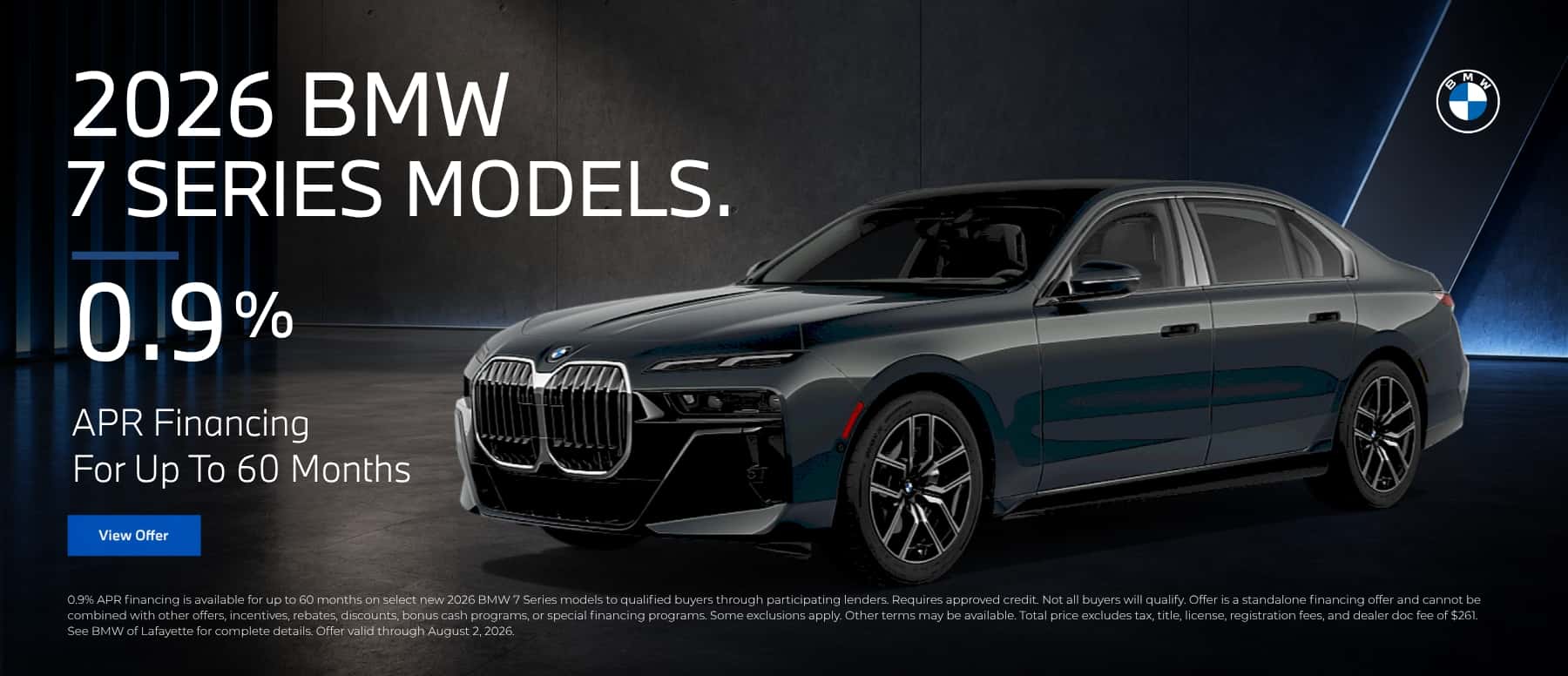 2026 BMW 7 Series Finance