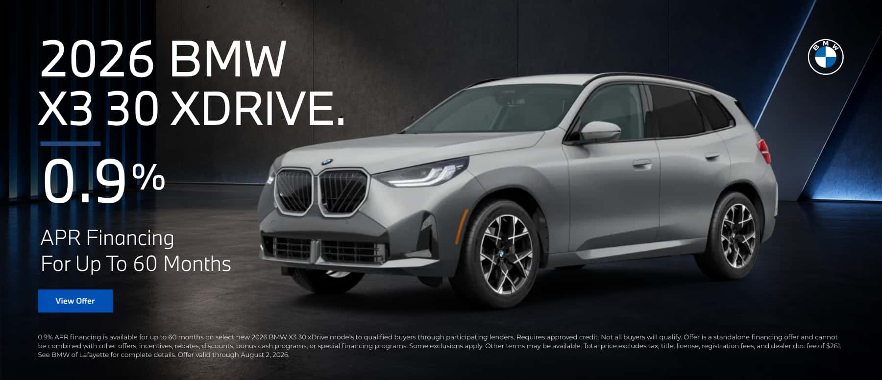 2026 X3 30 xDrive Finance