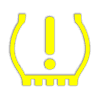 BMW yellow flat tire monitor warning light