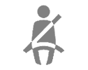 BMW gray seat belt reminder indicator