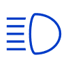 BMW blue high-beam headlights indicator