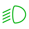 BMW green low-beam headlights indicator