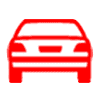 BMW red forward collision warning light