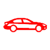 BMW red intersection warning vehicle approaching from the left