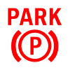 BMW red parking brake warning light
