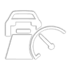 BMW white Cruise Control with Distance Control indicator