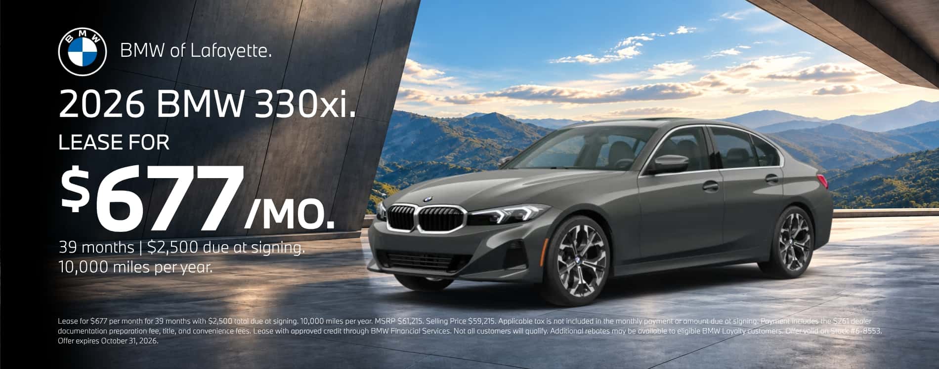 BMW 330xi Lease Offer