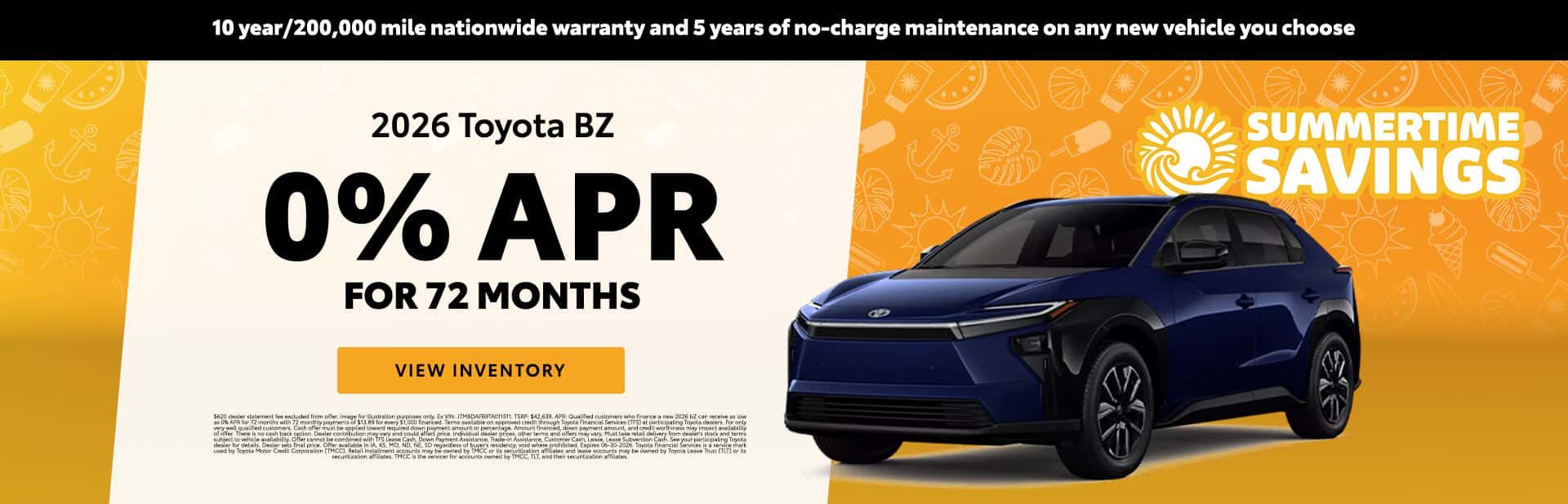 Toyota bZ Finance Offer