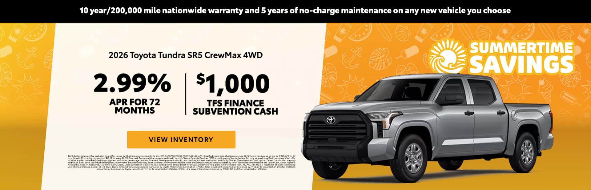 2026 Tundra Finance Offer