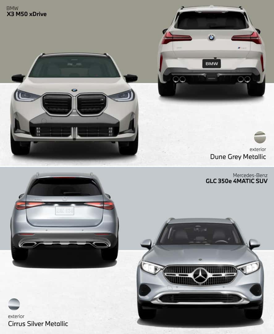 2026 BMW X3 VS. 2026 MERCEDES-BENZ GLC TRIMS