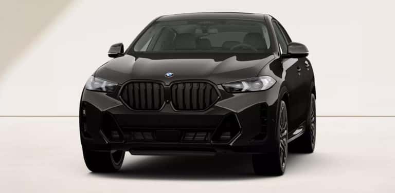 Black BMW X6 shown from a front three-quarter view.