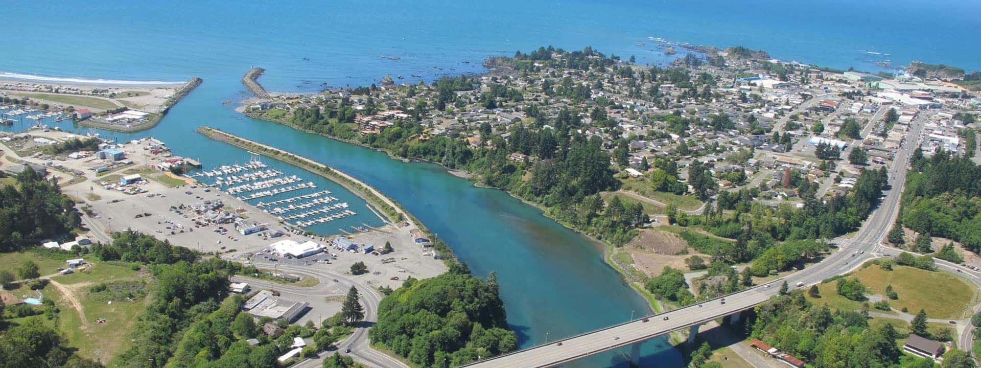 Oregon Coast Brookings Dealership Ram Jeep Dodge Chrysler - Aerial Photo of Coastal Southern Oregon