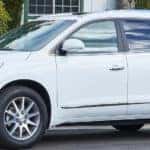 white buick parked