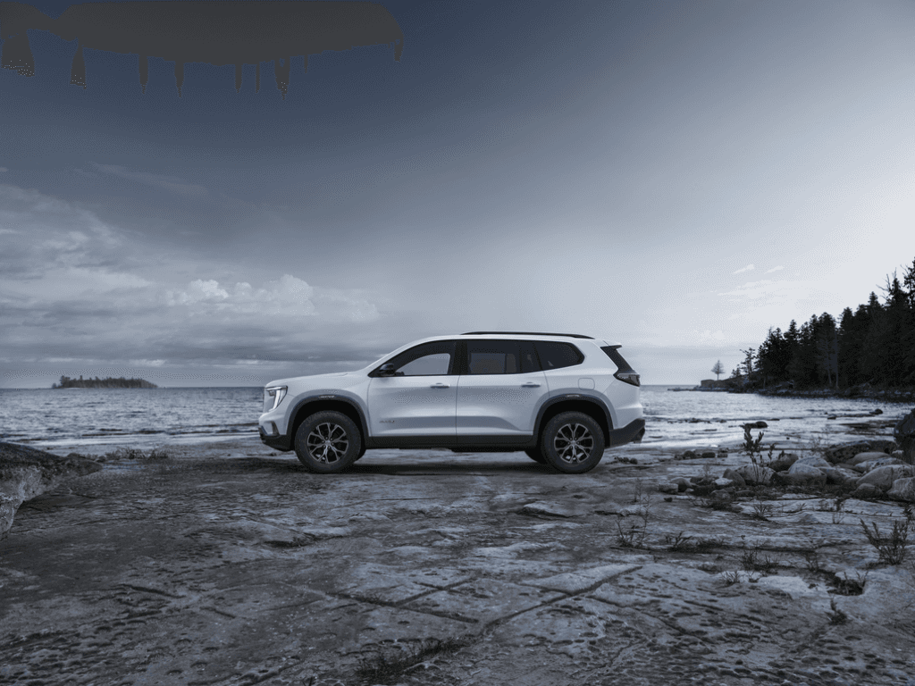 GMC Acadia Parked Side View on a Beach