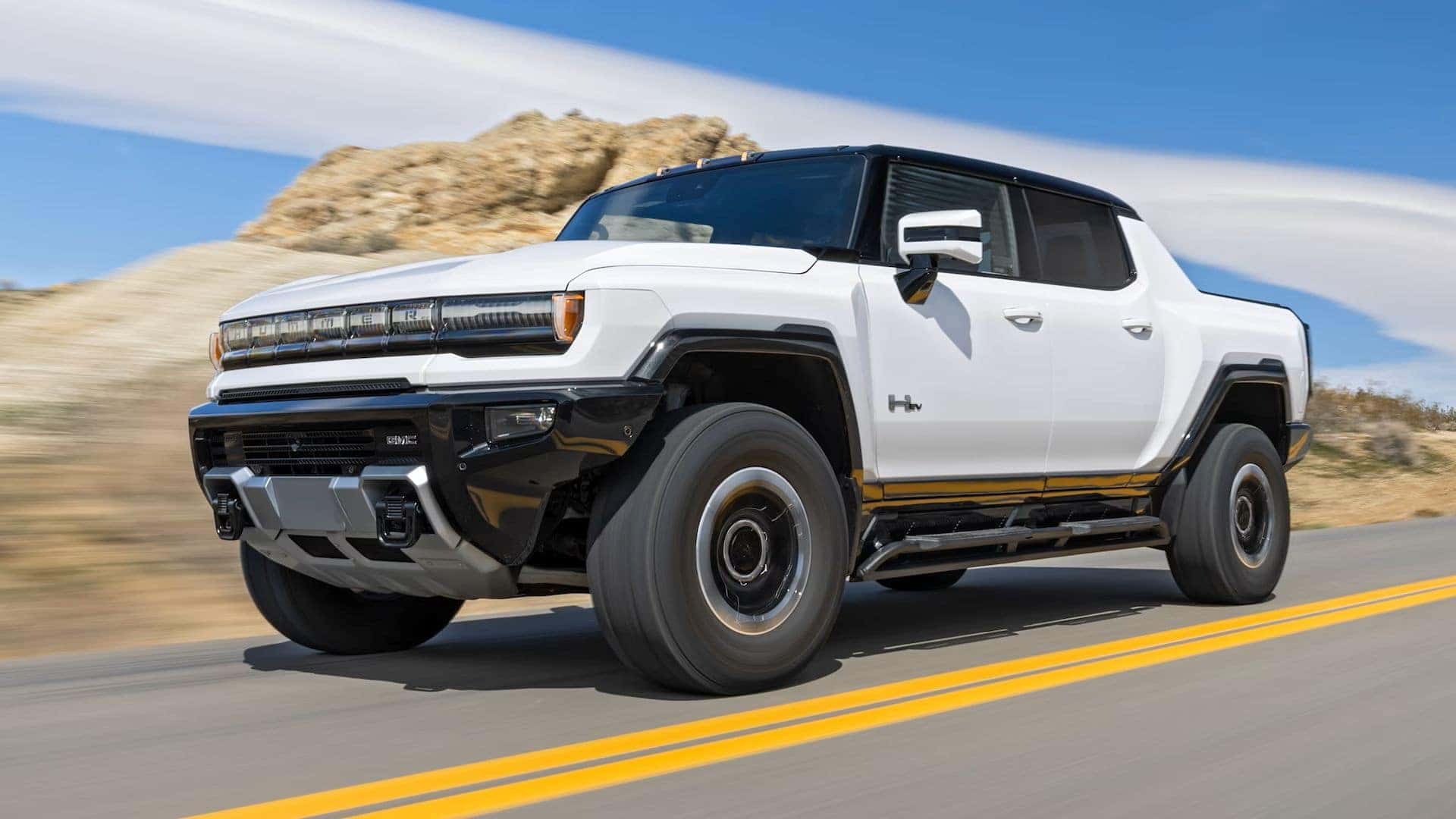 The Extreme 2022 GMC Hummer EV Pickup Truck, Zooming Swiftly On The Highway