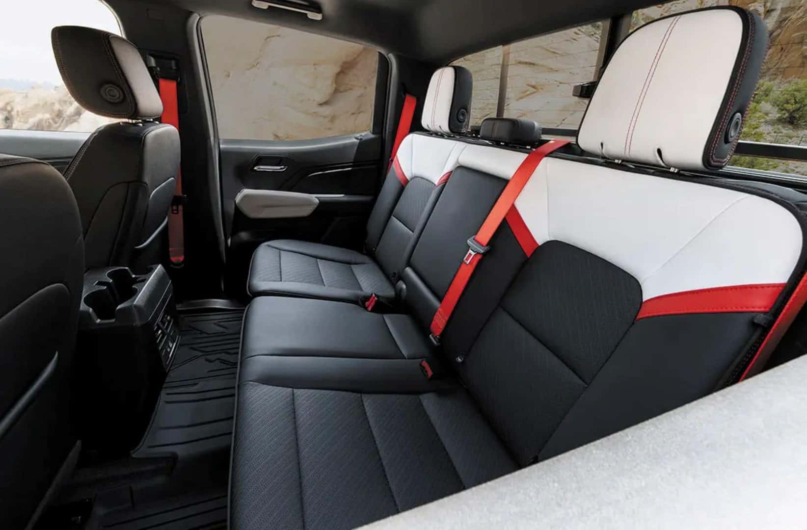 The Rear Seats Of The Savage 2023 GMC Canyon AT4X
