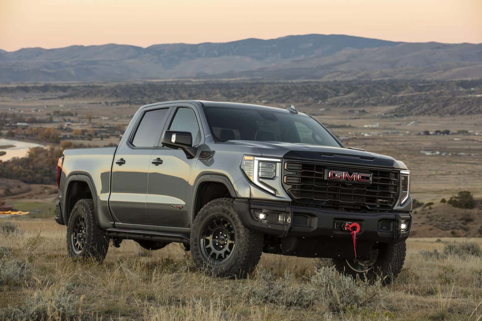 The Impressive 2024 GMC Sierra AT4X Speeding Through Country