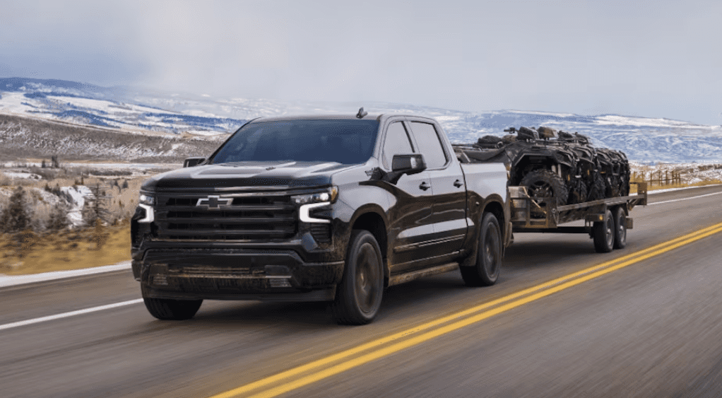 a new chevy silverado 1500 tows dirtbikes
