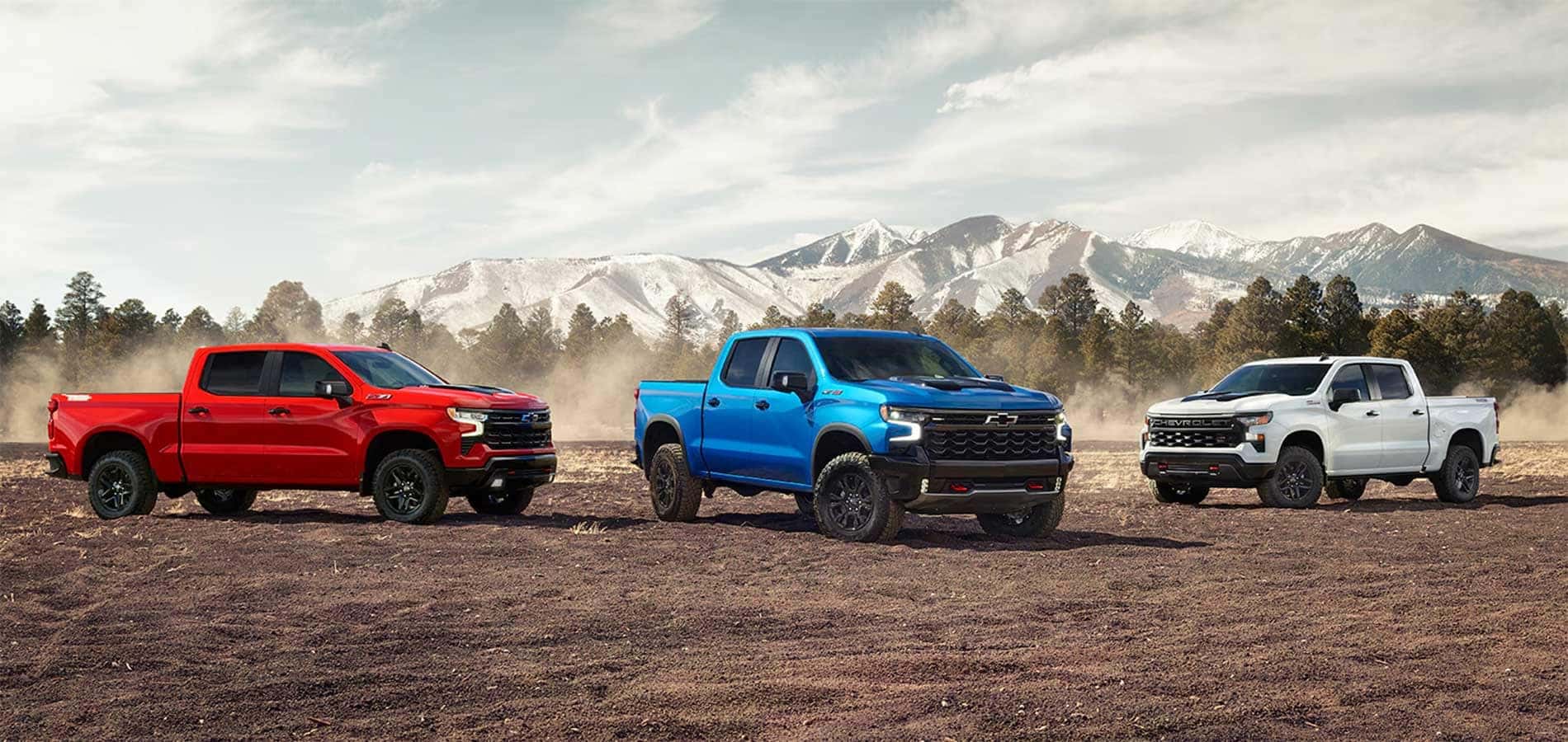 Three 2024 Chevy Silverado 1500 Trucks