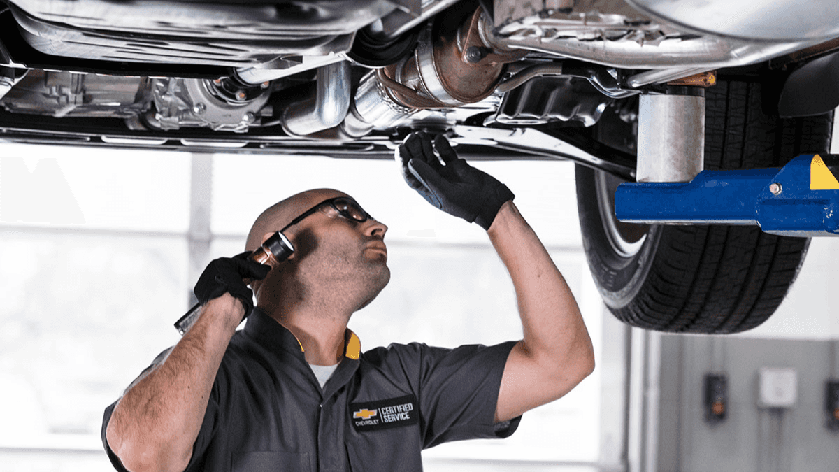 Close up of routine inspection such as tire or under check