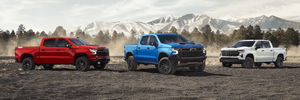 Chevrolet Silverado truck lineup at DeFOUW Chevrolet