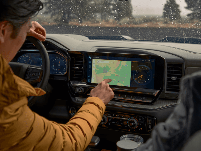 Chevrolet Silverado infotainment system with large touchscreen