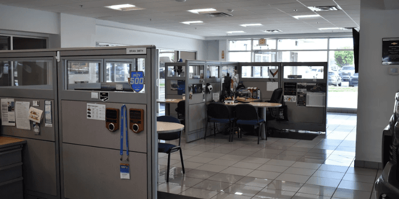 DeFOUW Chevrolet sales area in Lafayette Indiana