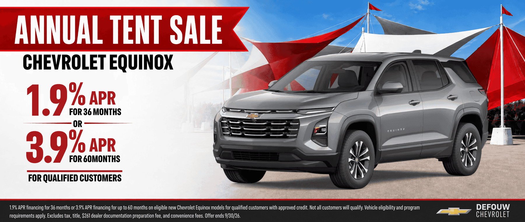 Tent sale Equinox