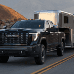 2025 GMC Sierra towing a trailer