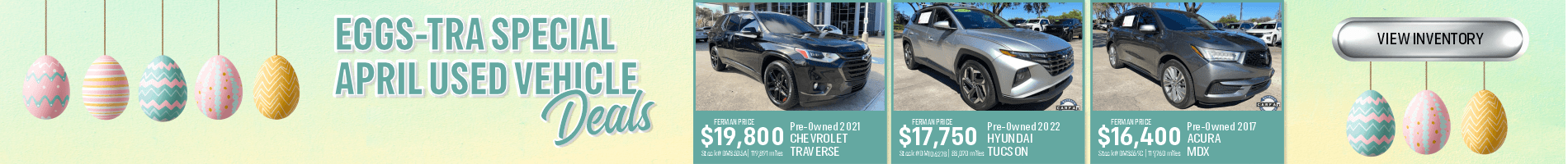 April Savings on Pre-Owned Vehicles at Ferman Chevy on North Dale Mabry