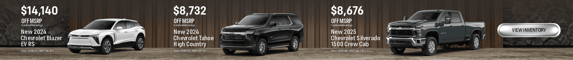 Great Savings on New 2024 and 2025 Chevrolet Models