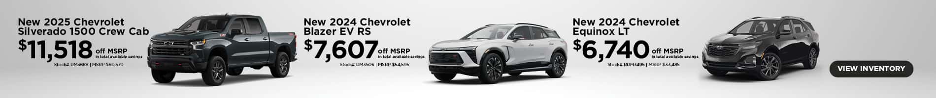 June Savings on New 2024 and 2025 Chevrolet models