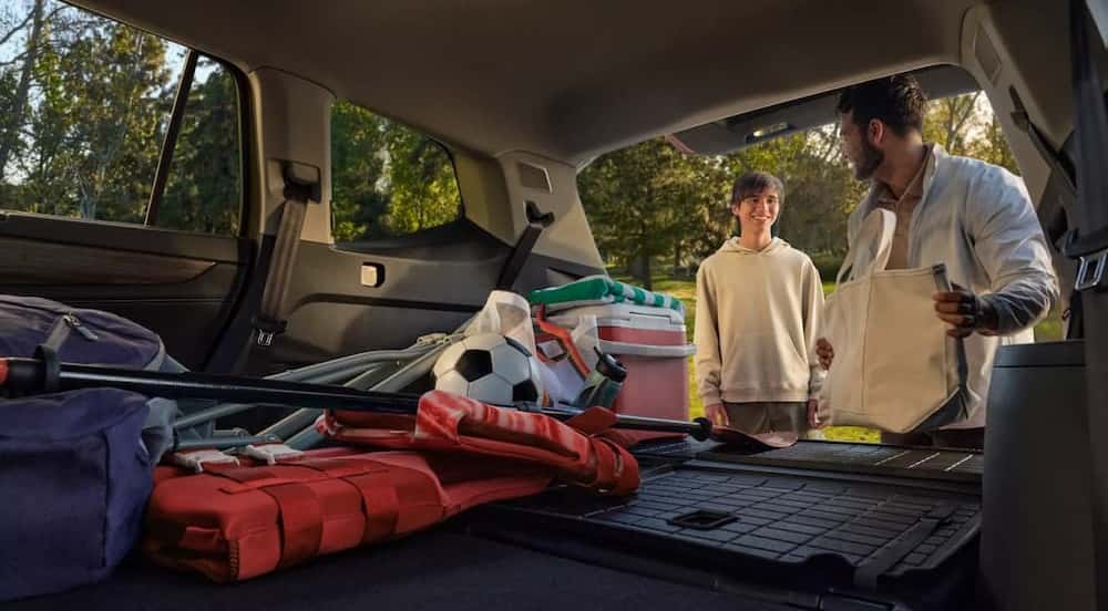 Rear cargo area in a 2026 Volkswagen Atlas.