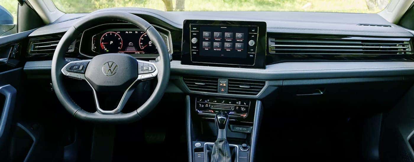 Infotainment and digital gauge cluster on a 2026 Volkswagen Jetta
