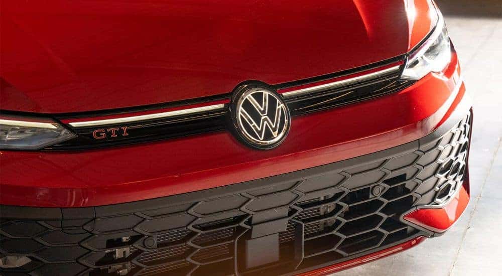 Red 2026 Volkswagen Golf GTI grill close up
