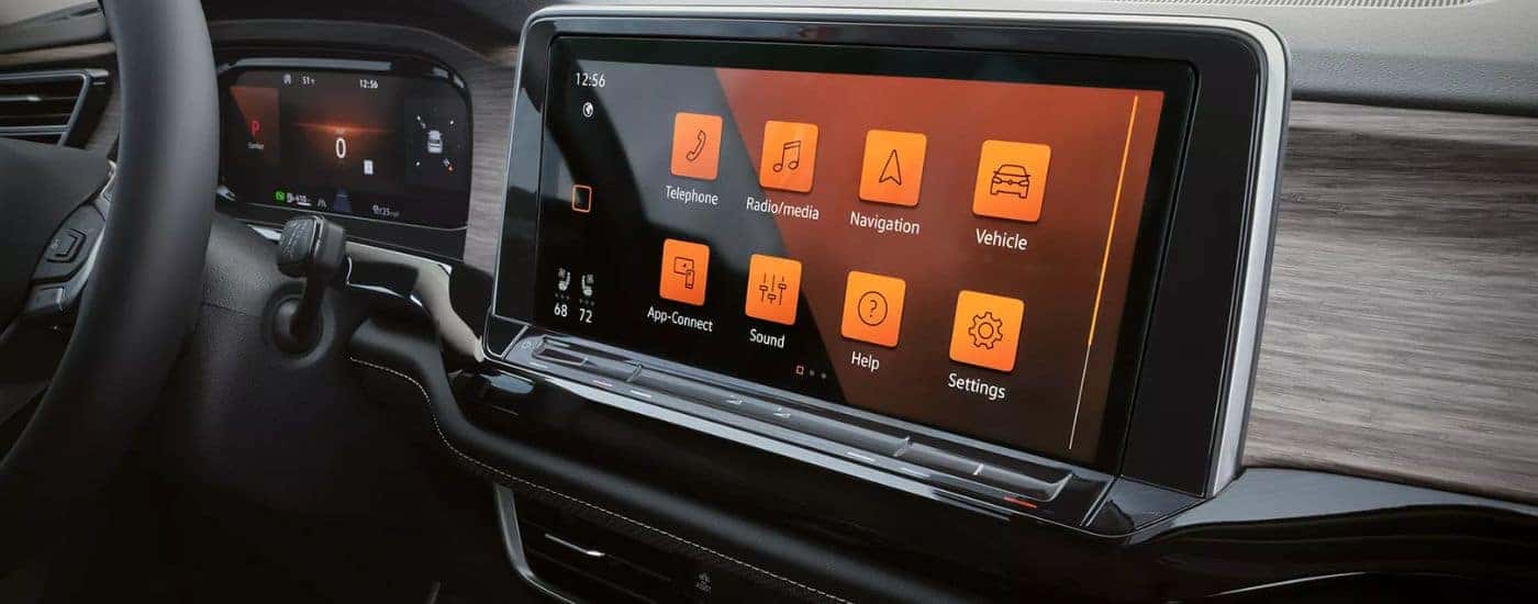 Infotainment display on a 2026 Volkswagen Atlas.