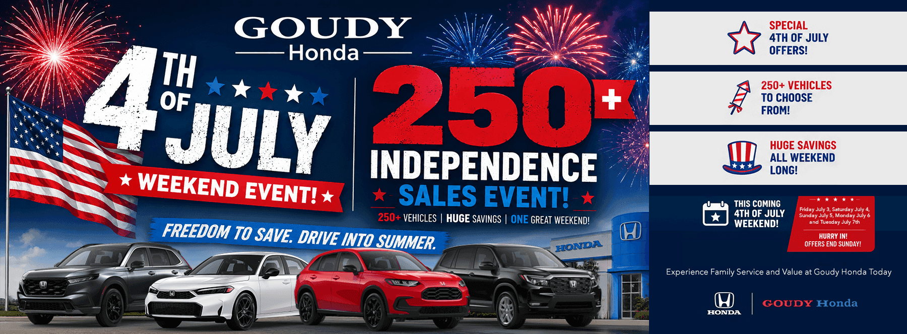 4th OF JULY * SALES EVENT!