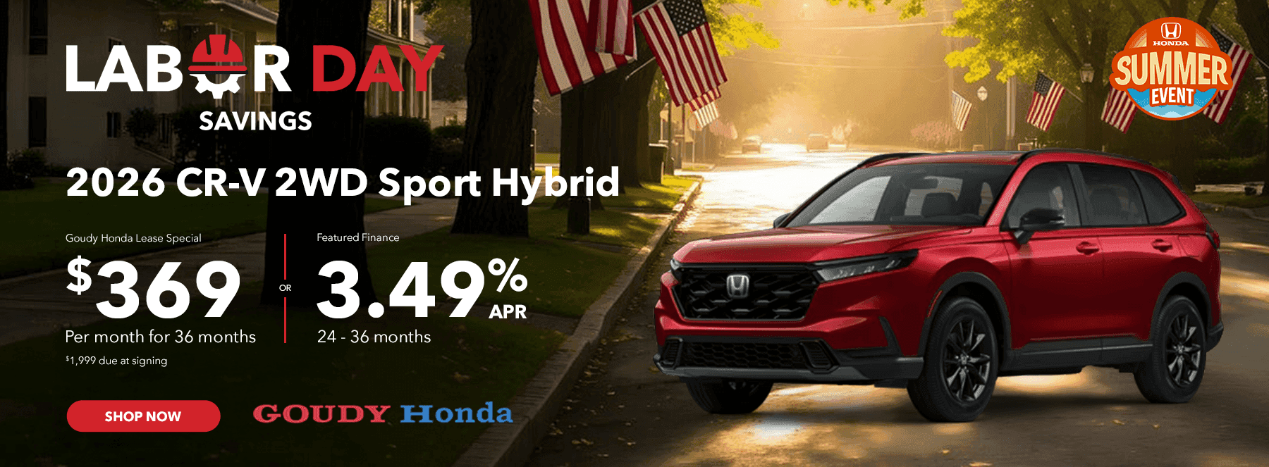 Labor Day Savings 2026 CR-V 2WD Sport Hybrid