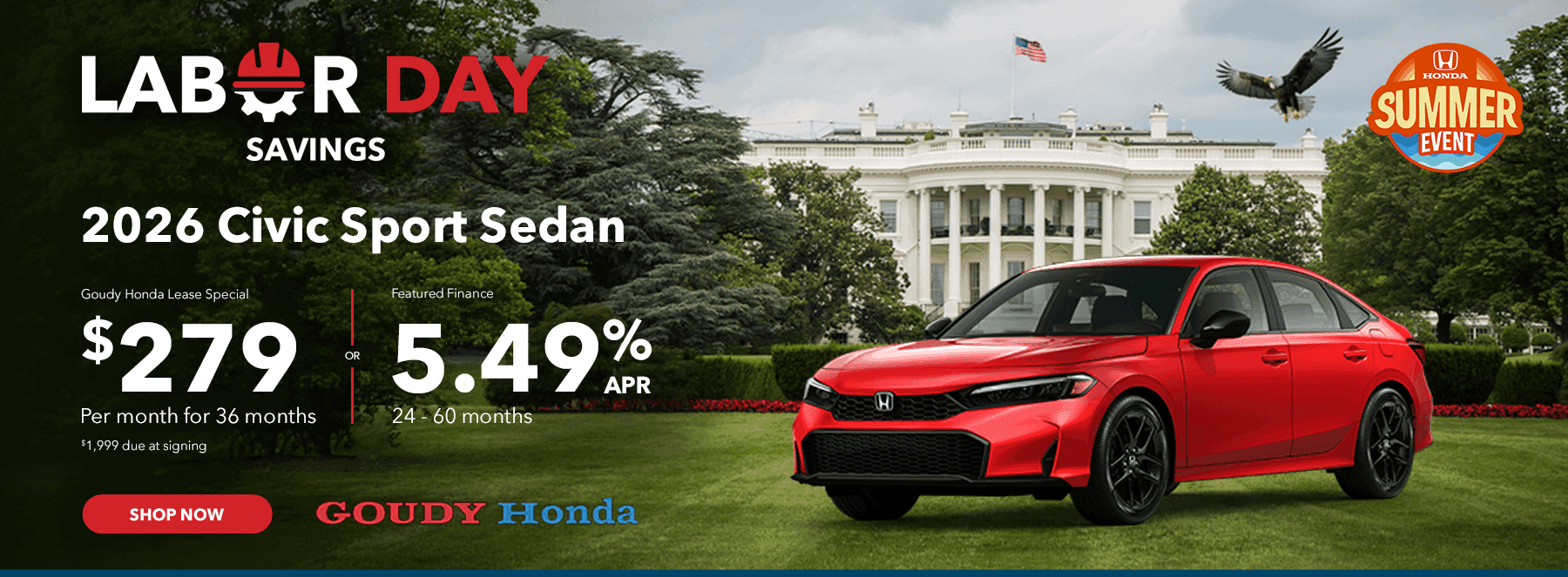 Labor Day Savings 2026 Civic Sport Sedan
