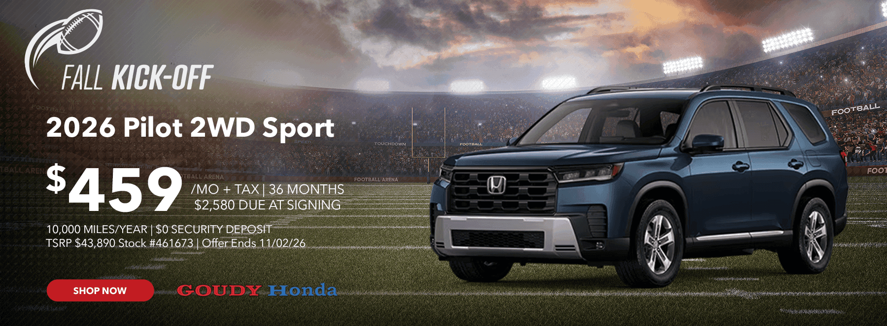 2026 HONDA PILOT SPORT 2WD