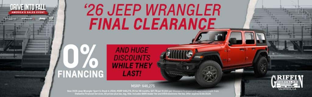 26 Jeep Wrangler Final Clearance