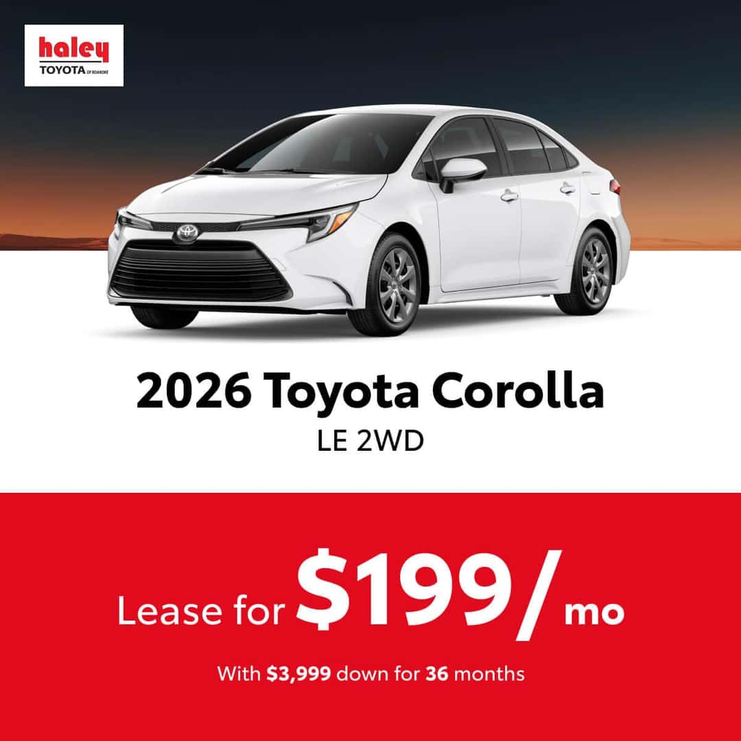 2026 Toyota Corolla Lease $199 per month for 36 months