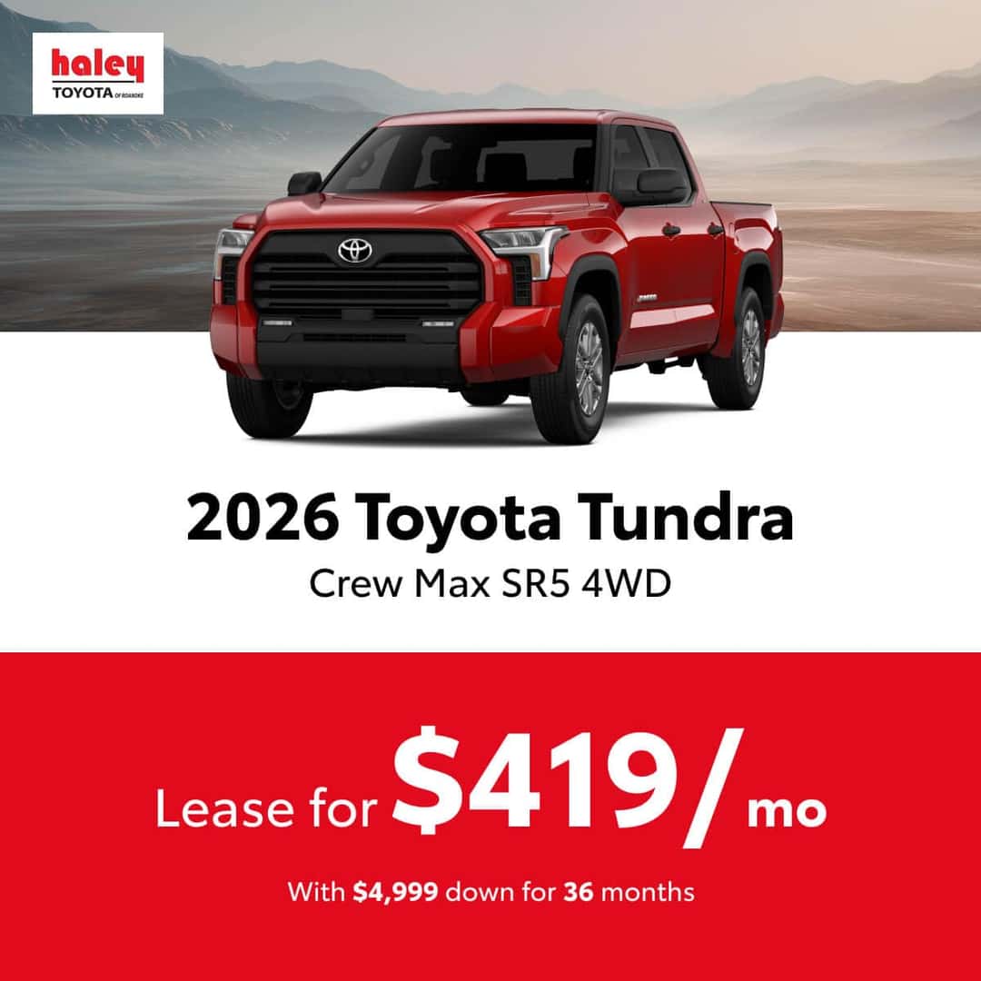 2026 Toyota Tundra Lease $419 per month for 36 months