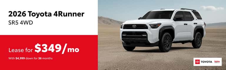 2026 Toyota 4Runner Lease $349 per month for 36 months