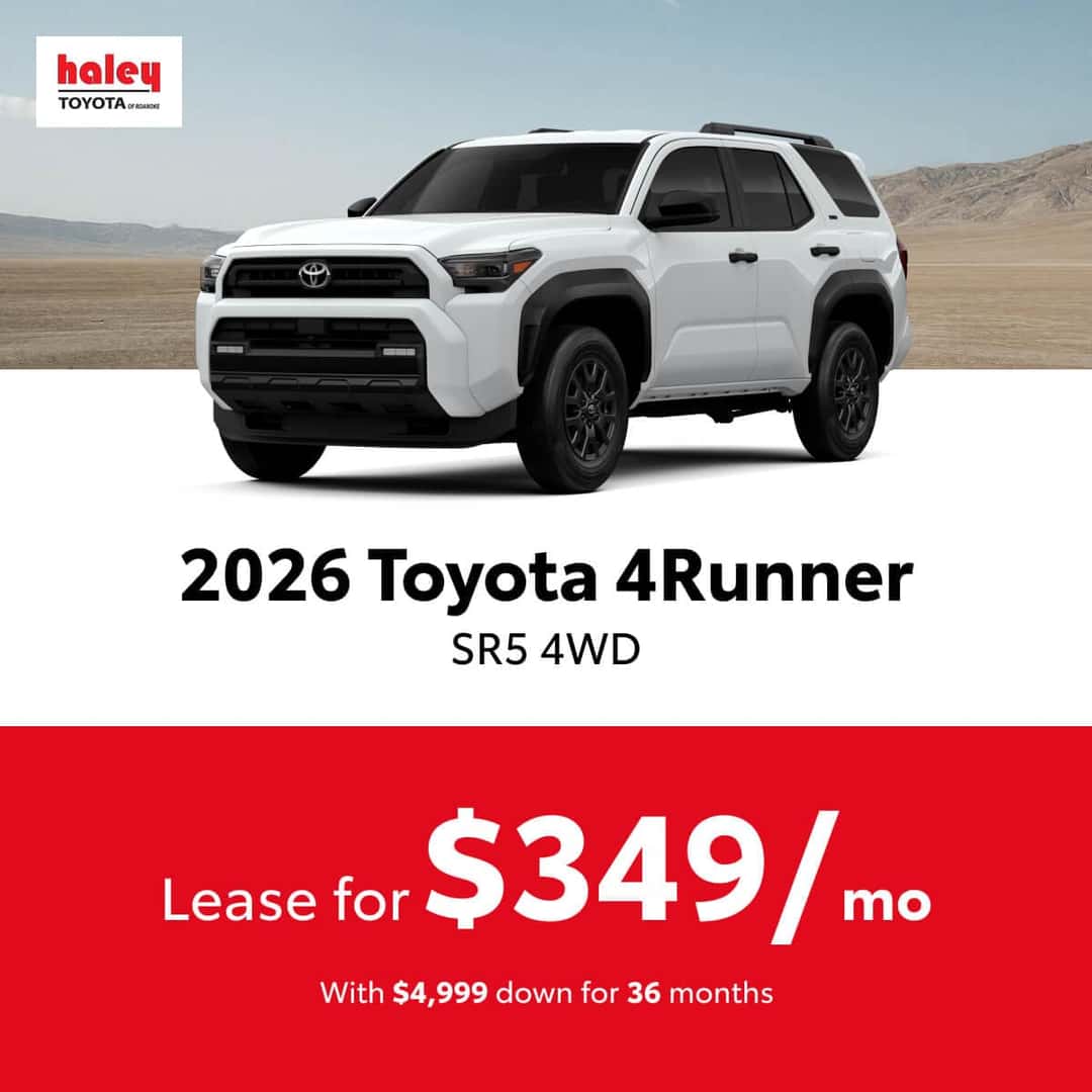 2026 Toyota 4Runner Lease $349 per month for 36 months
