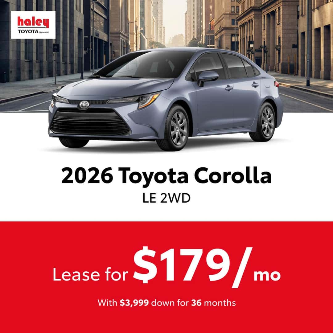 2026 Toyota Corolla Lease $179 per month for 36 months