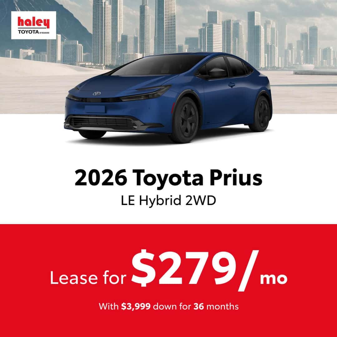 2026 Toyota Prius Lease $279 per month for 36 months