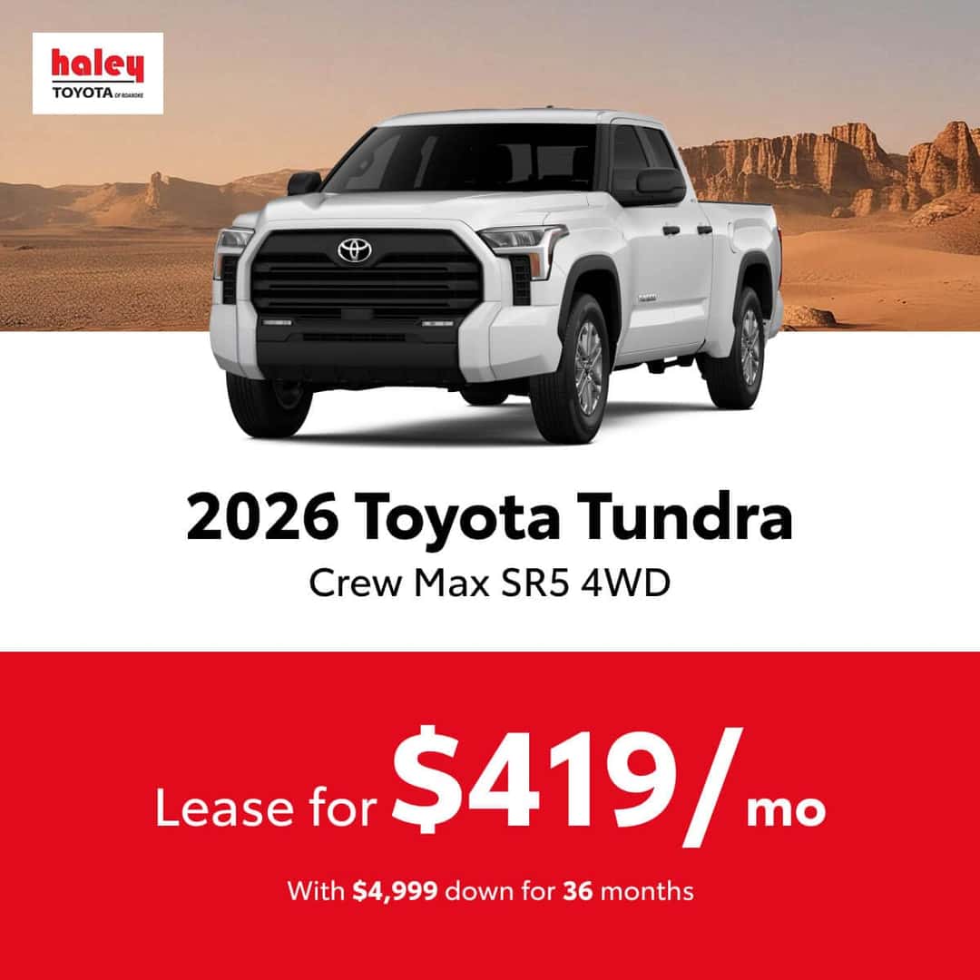 2026 Toyota Tundra Lease $419 per month for 36 months