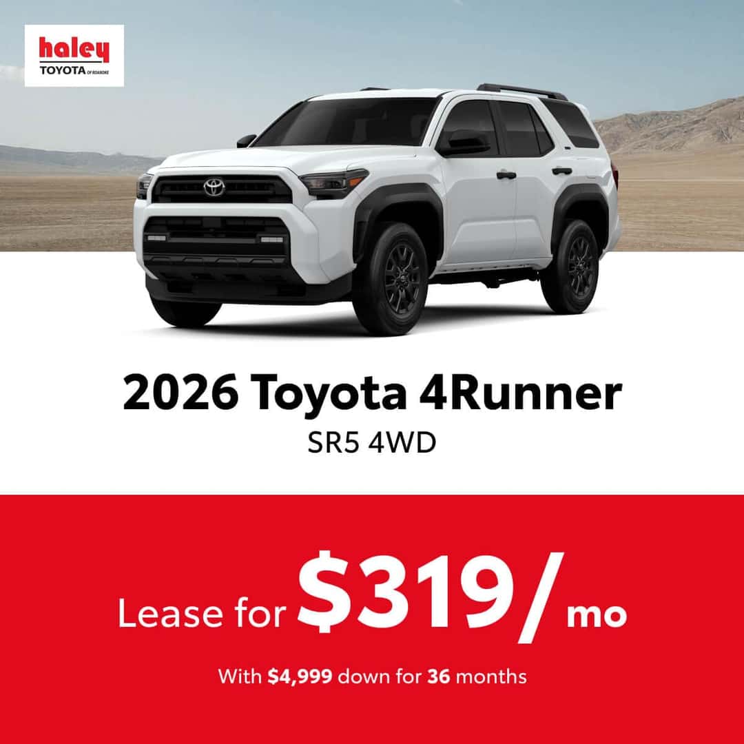 2026 Toyota 4Runner Lease $319 per month for 36 months